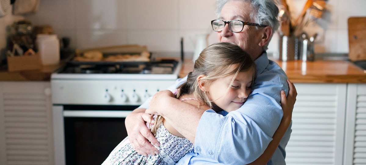 Grandmother and grandaughter spend time together