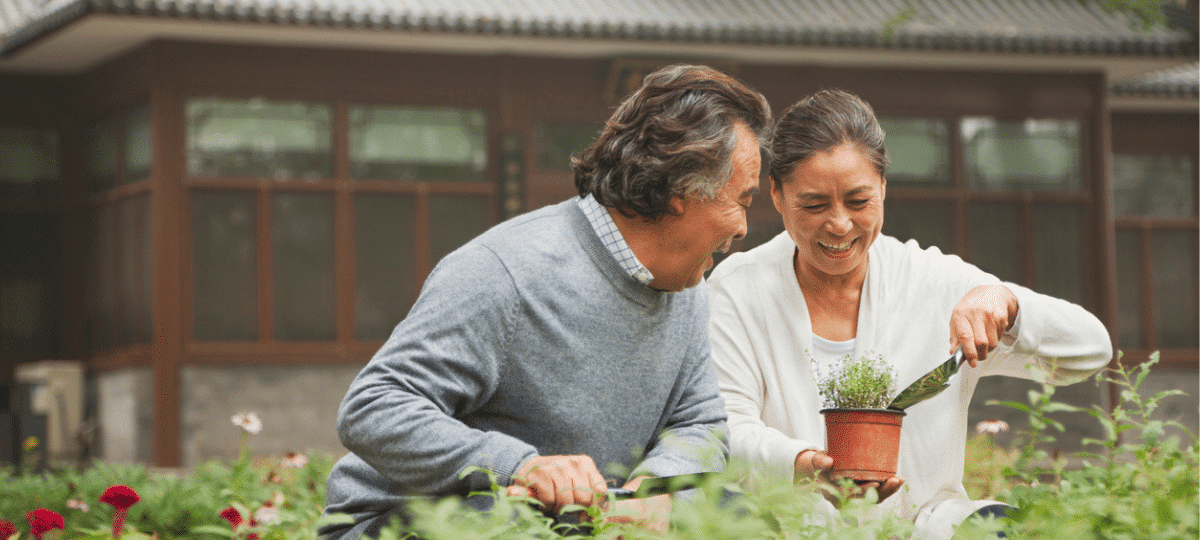 seniors in the garden