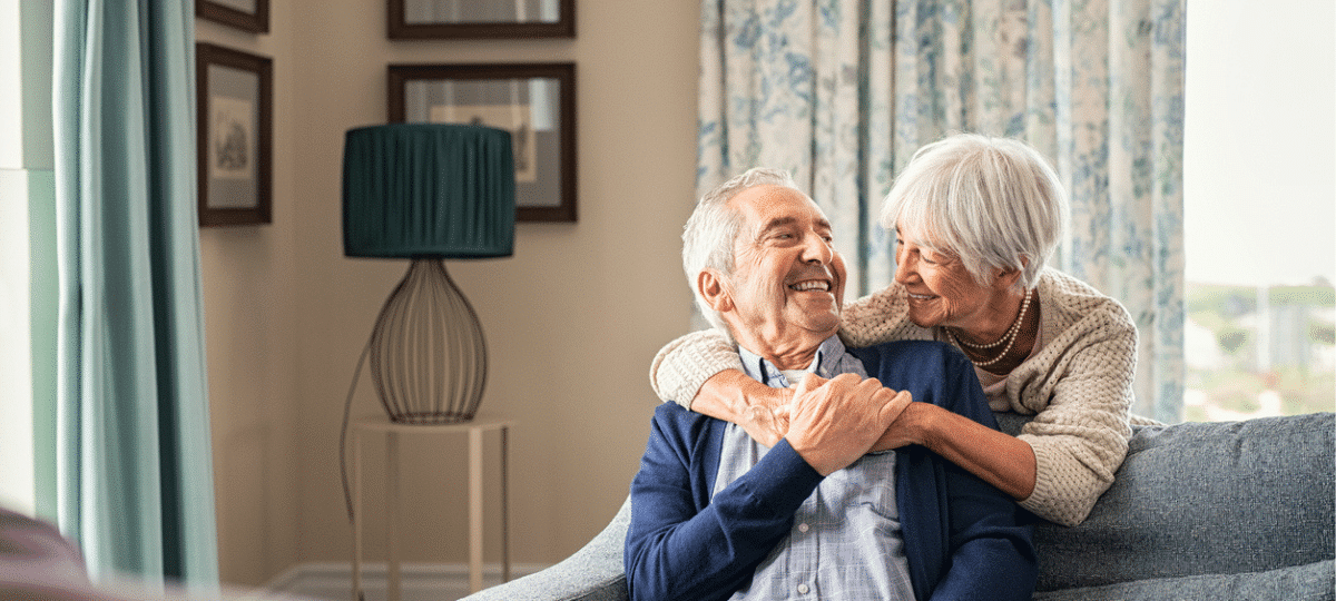 Senior couple at home